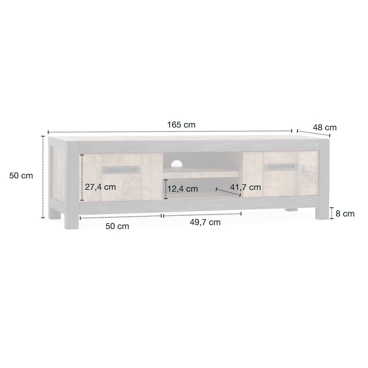 Tv-meubel Coruna 165 cm - 2