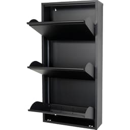 Schoenenkast Bobbie 3 laden zwart (6 paar schoenen) - 2