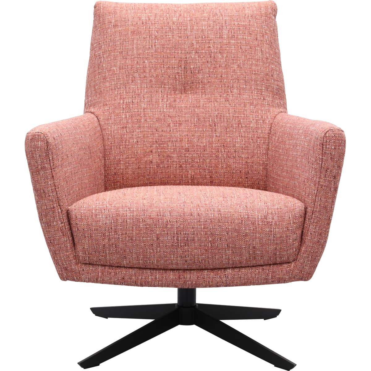 Draaifauteuil Roos zwarte kruispoot