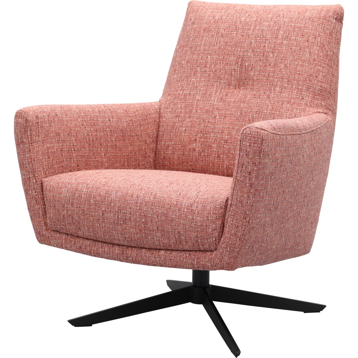 Draaifauteuil Roos zwarte kruispoot - 3
