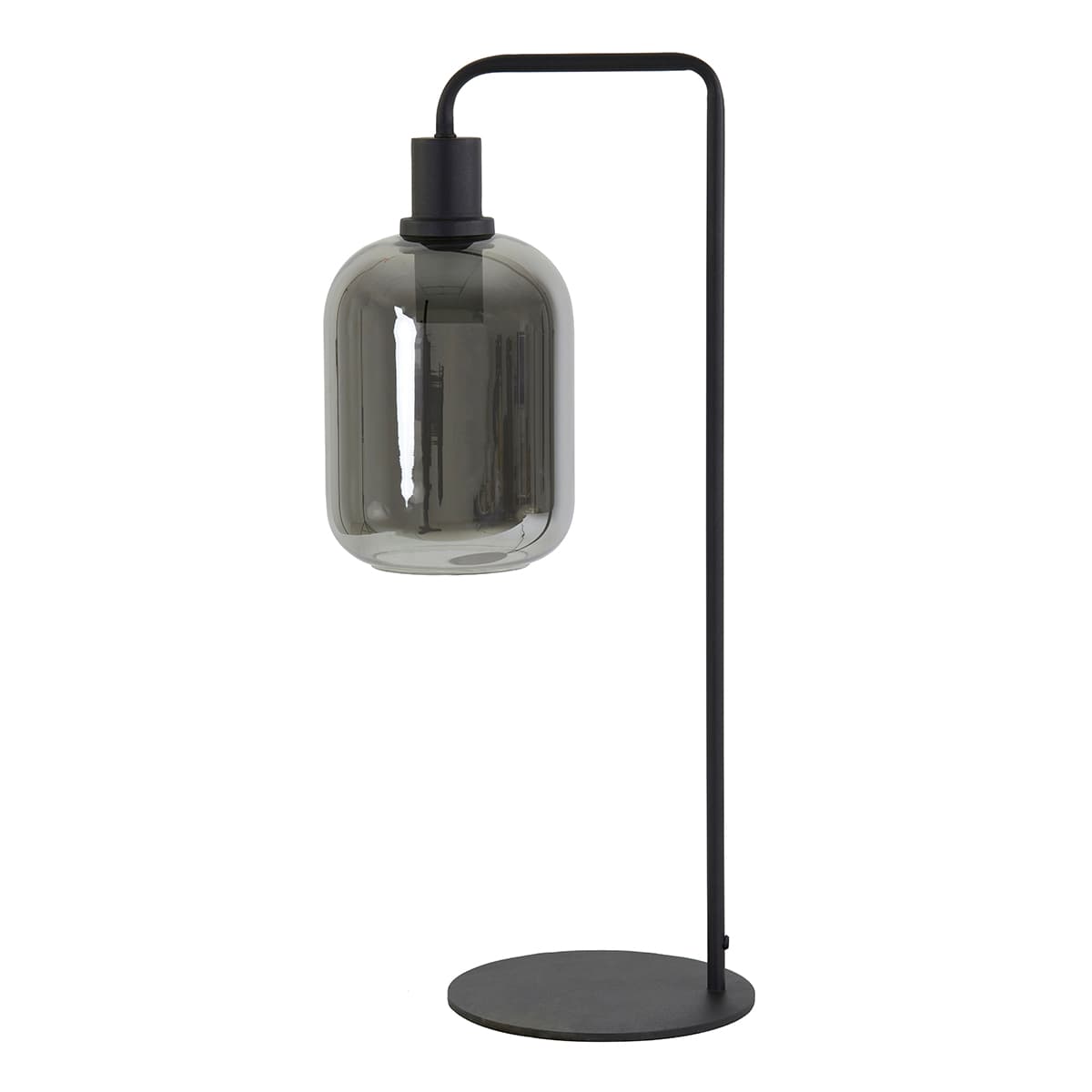 Tafellamp 26x20x60 cm Lekar zwart+smoke glas hoog - 1