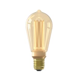 Calex LED Glassfiber Rustiek ST64 Goud SMD 220-240V 3.5W 120lm 1800K E27 Dimbaar met LED dimmer  - 2