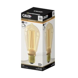 Calex LED Glassfiber Rustiek ST64 Goud SMD 220-240V 3.5W 120lm 1800K E27 Dimbaar met LED dimmer  - 4