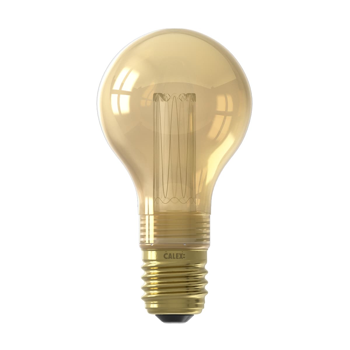 Calex LED Glassfiber Standaard A60 Goud SMD 220-240V 3.5W 120lm 1800K E27 Dimbaar met LED dimmer 