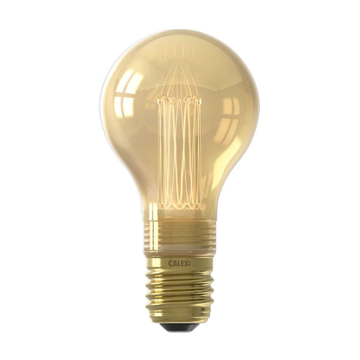 Calex LED Glassfiber Standaard A60 Goud SMD 220-240V 3.5W 120lm 1800K E27 Dimbaar met LED dimmer  - 2