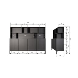 New Gravure Wandkast Essen Espresso [fsc] - 8