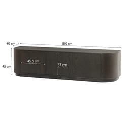 Tv-Meubel Novy 180 cm Espresso - 4