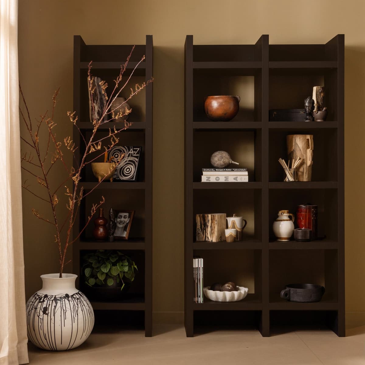 TIMO OPEN KAST MDF DONKERBRUIN 195x100x40CM - 4