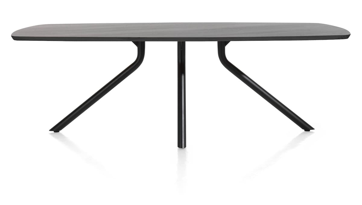 Tafel ovaal 220x110 cpt Arvada Centrale poot zwart Onyx - 1