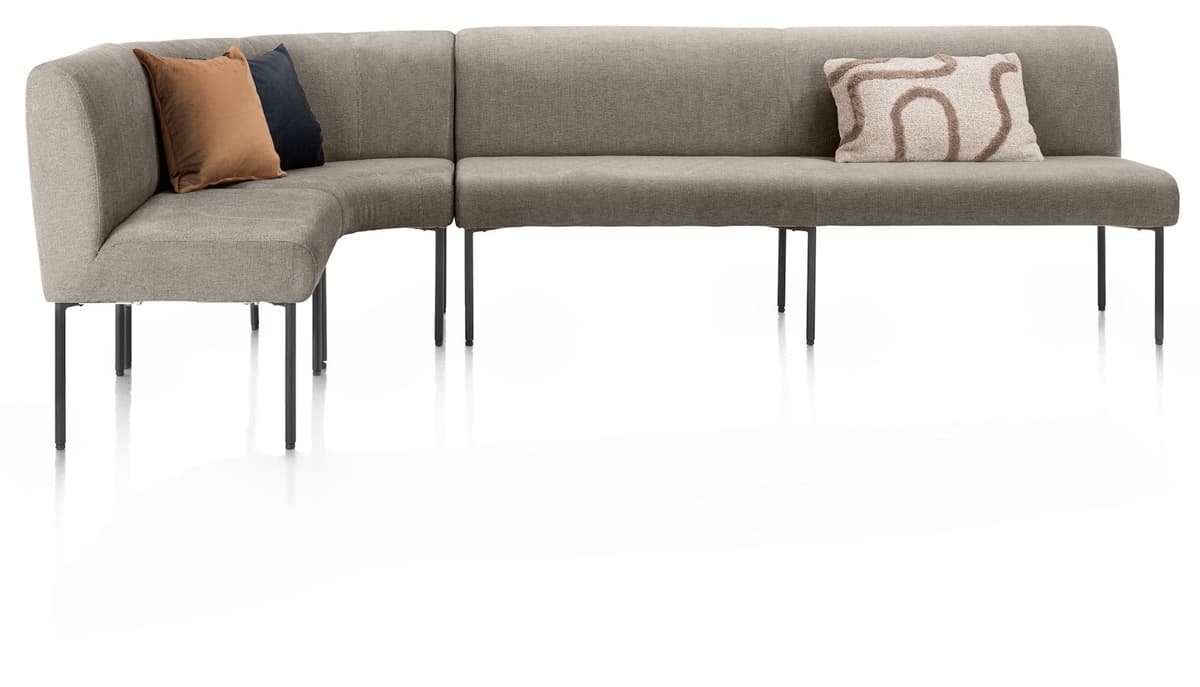 Eetkamerbank 200cm liv Reverso Pocket bruin - 3
