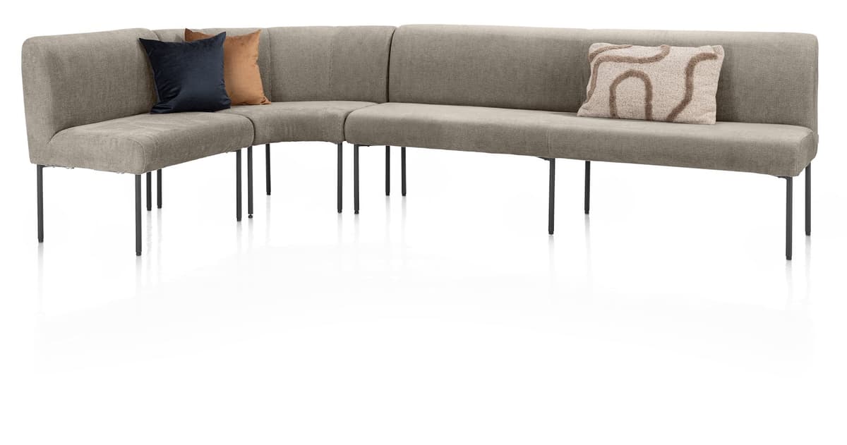 Eetkamerbank 200cm liv Reverso Pocket bruin - 4