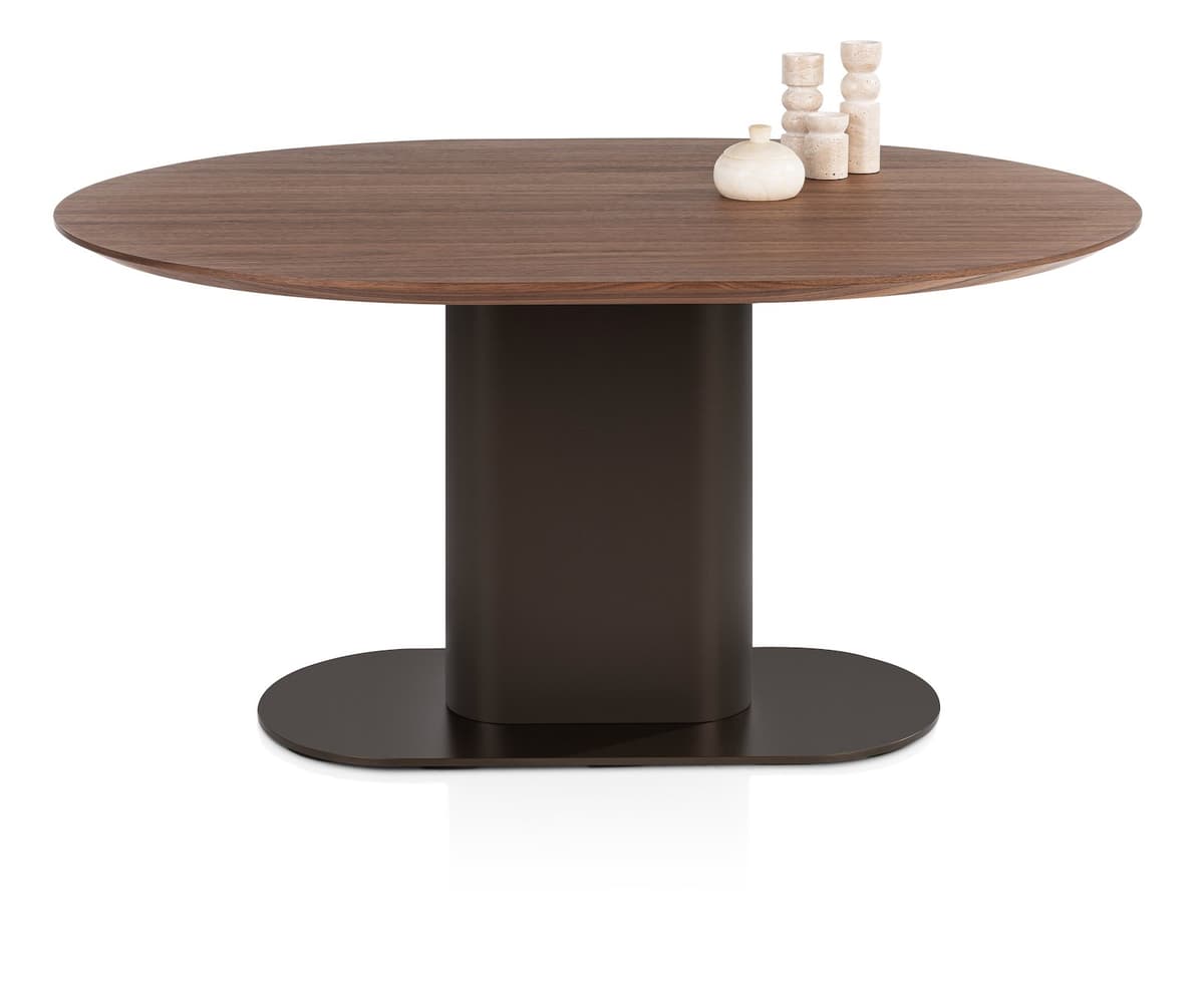 Tafel 150x120cm Brianza Steel Brown - 1