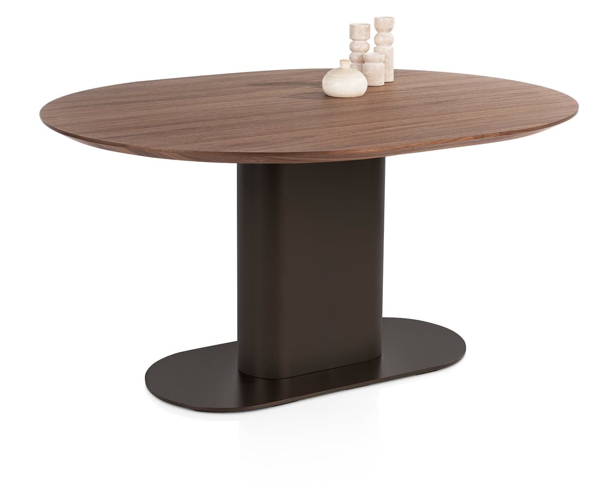 Tafel 150x120cm Brianza Steel Brown - 3