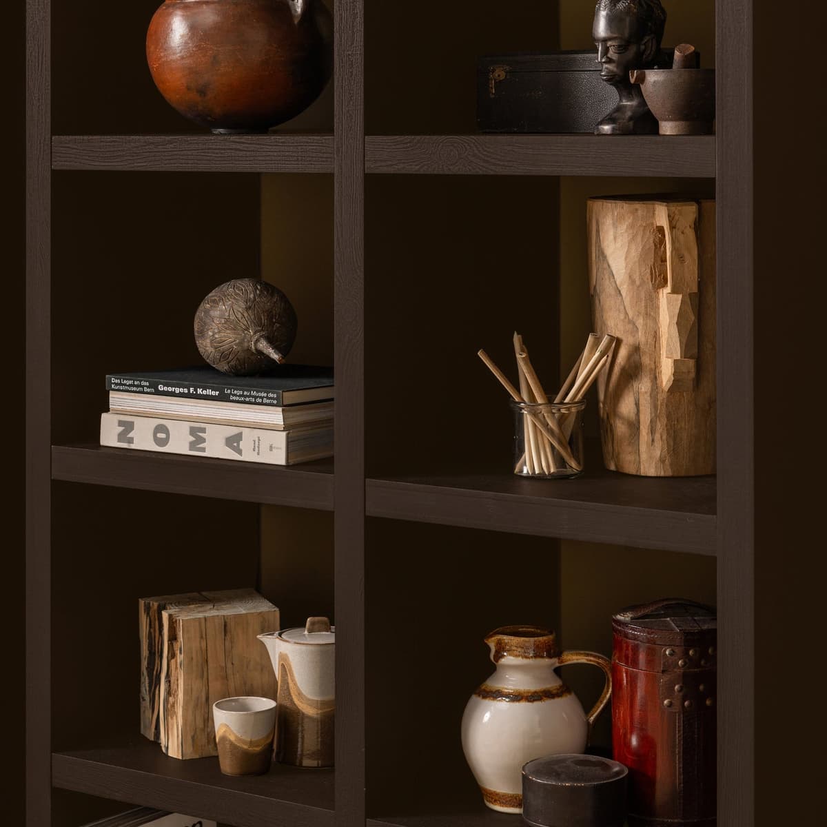 TIMO OPEN KAST MDF DONKERBRUIN 195x100x40CM - 9
