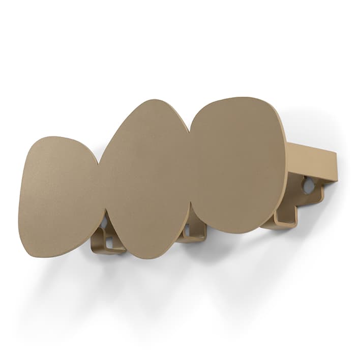 Wandkapstok Tumulo Small - Champagne - 1