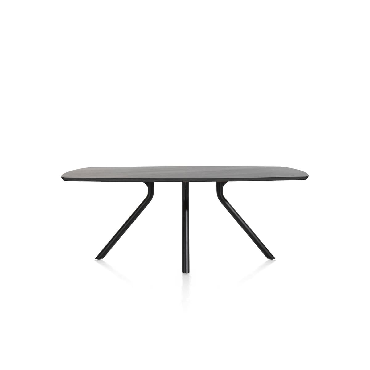 Tafel ovaal 160x100 cnp Arvada Centrale poot zwart Onyx - 4