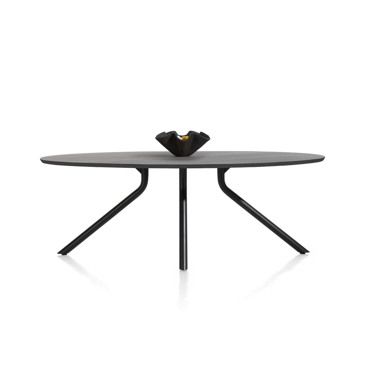 Tafel ellips 220x110 cp Arvada Centrale poot zwart Onyx - 4