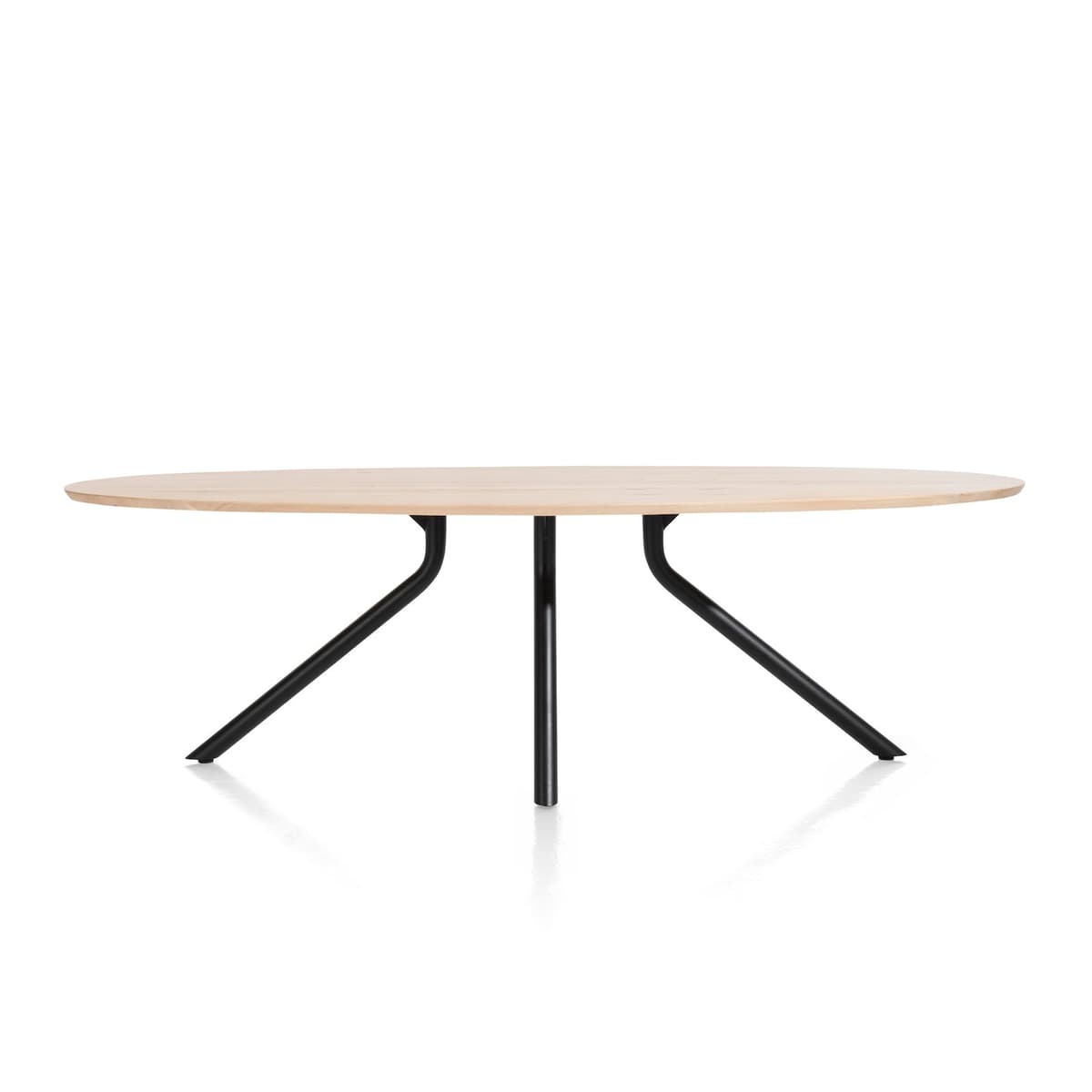 Tafel ellips 250x110 cp Arvada Centrale poot zwart natural - 8